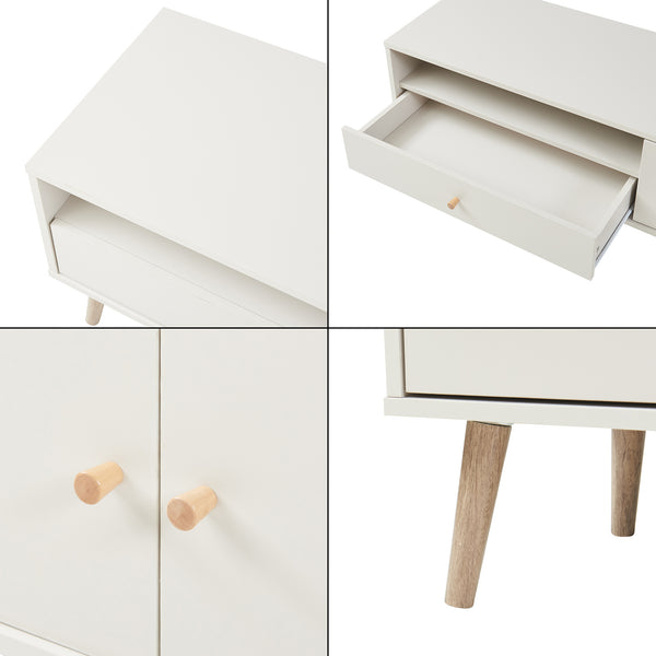 Fernsehschrank Hallevil 150x39x45 cm Weiß [en.casa]