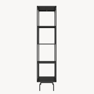 Bücherregal Færder Stahl 145x76x33 cm Schwarz [en.casa]
