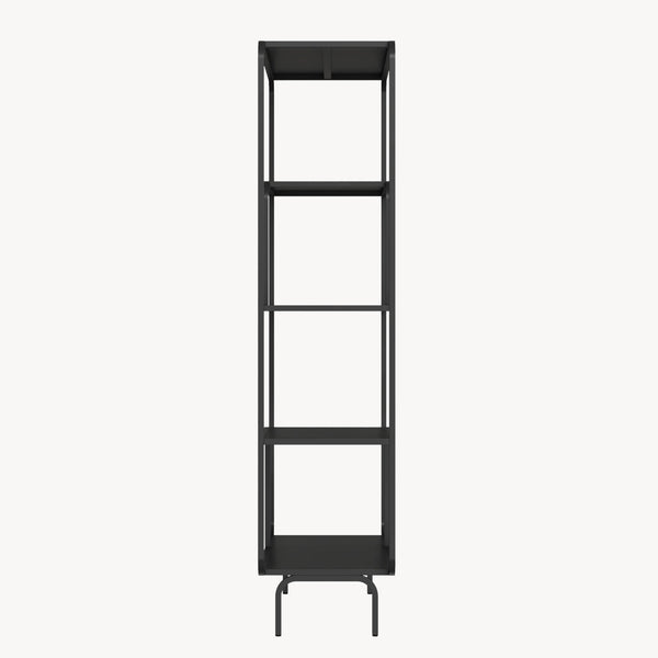Bücherregal Færder Stahl 145x76x33 cm Schwarz [en.casa]