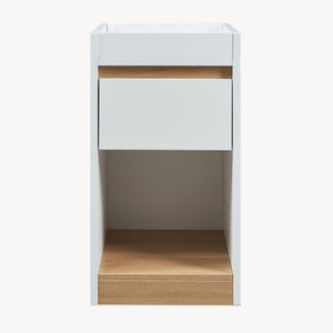 Nachttisch Lure 55x30x35 cm Weiß/Eicheoptik [en.casa]