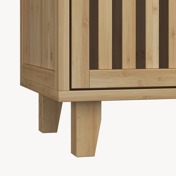 Beistellschrank Sirgerg 77x72x33 cm Bambus Natur [en.casa]