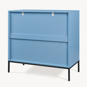 Kommode Colwyn 78x80x40 cm Blau [en.casa]