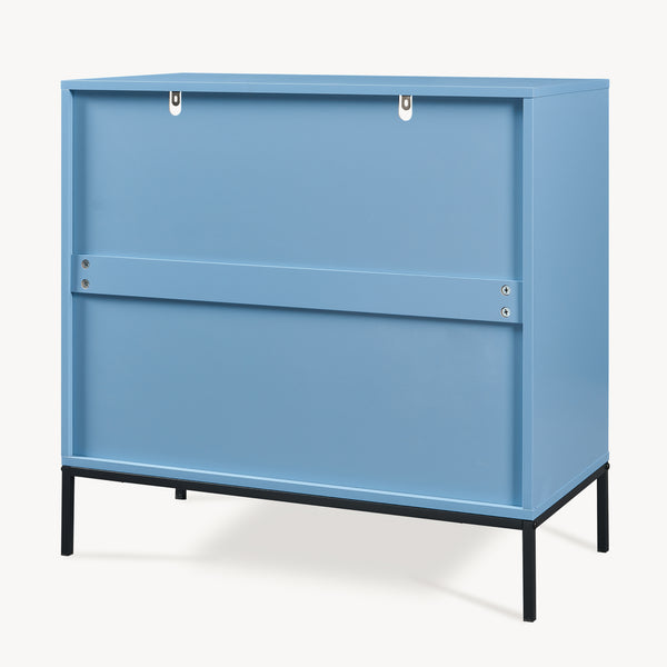Kommode Colwyn 78x80x40 cm Blau [en.casa]