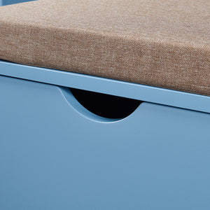 Schuhbank Colwyn 80x40x45 cm Blau [en.casa]