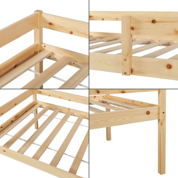 Doppel-Kinderbett Sonkajärvi 90x200cm Kiefernholz Natur [en.casa]