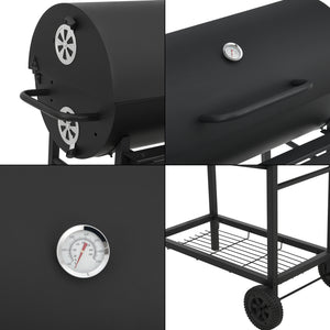 Grillwagen Armento 95x108x61cm Schwarz [casa.pro]