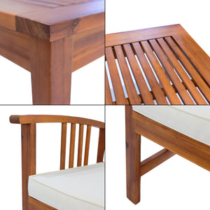 Gartenmöbelset Brissogne 4-tlg. Akazienholz FSC®-zertifiziert [en.casa]