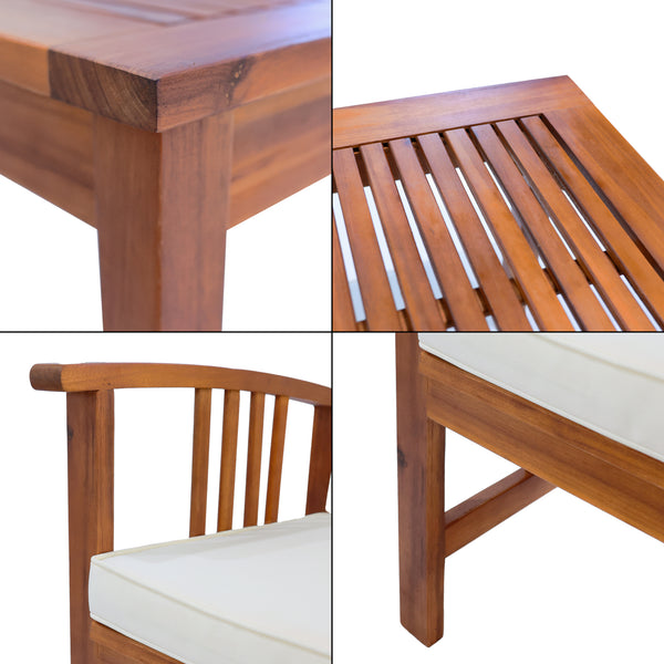 Gartenmöbelset Brissogne 4-tlg. Akazienholz FSC®-zertifiziert [en.casa]