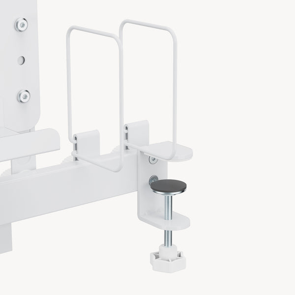 Schreibtisch-Organizer Sauda zum Anklemmen 50x50 cm Stahl Weiß [en.casa]