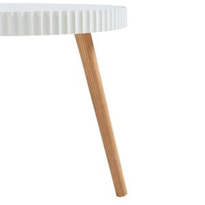 Beistelltisch Bongard Ø50x45 cm Weiß [en.casa]