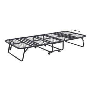 Metall-Klappbett Borjavle mit Matratze 200x90cm Schwarz [en.casa]
