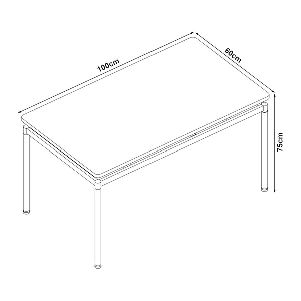 Essgruppe Hemnes 5-teilig Eicheoptik/Dunkelgrau [en.casa]