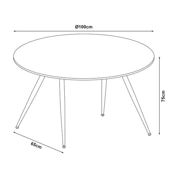 Essgruppe Fitjar 5-teilig Betonoptik/Dunkelgrau [en.casa]