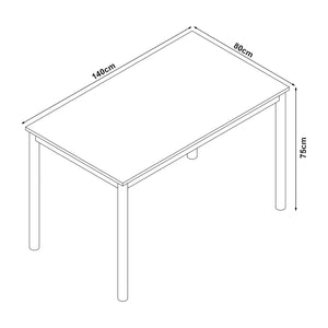 Essgruppe Lindesberg 5-teilig Dunkelgrau [en.casa]
