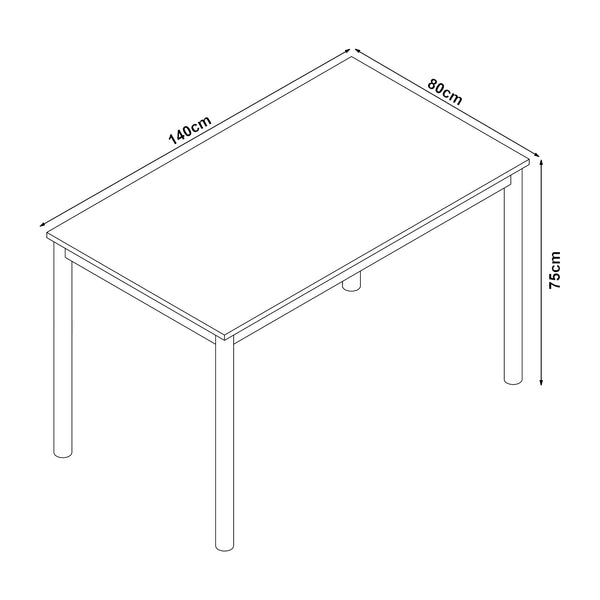 Essgruppe Lindesberg 5-teilig Dunkelgrau [en.casa]