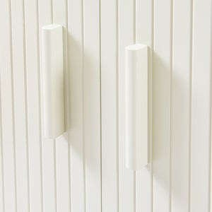 Sideboard Ferrersp mit 2 Türen 80x80x40 cm Eicheoptik/Sandfarben [en.casa]