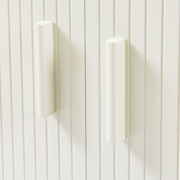 Sideboard Ferrersp mit 2 Türen 80x80x40 cm Eicheoptik/Sandfarben [en.casa]