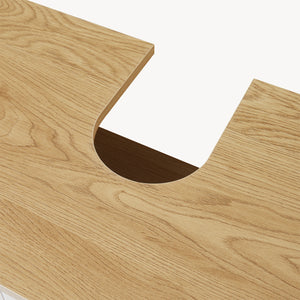 Waschbeckenunterschrank Ferrersp 80x60x35 cm Eicheoptik/Sandfarben [en.casa]