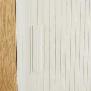 Hochschrank Ferrersp 160x42x35 cm Eicheoptik/Sandfarben [en.casa]