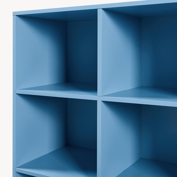Bücherregal mit 2 Schubladen Colwyn 105x80x40 cm Blau [en.casa]