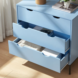 Kommode Colwyn 78x80x40 cm Blau [en.casa]