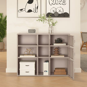 Aktenschrank Kliri Stahl 100x32x81 cm Warmgrau [en.casa]