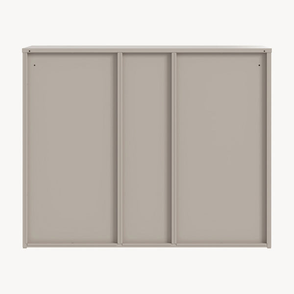 Aktenschrank Kliri Stahl 100x32x81 cm Warmgrau [en.casa]