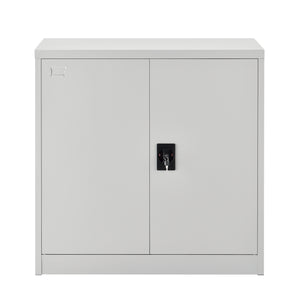 Aktenschrank Terni 90x40x90 cm mit 3 Ablagefächern und Zylinderschloss Metall en.casa