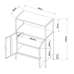 Aktenschrank Hailuoto Stahl [en.casa]