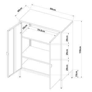Aktenschrank Hailuoto Stahl [en.casa]