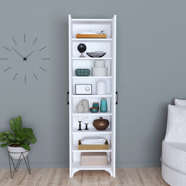 Beistellschrank Strömsund 177,5x48,5x32 cm in versch. Farben [en.casa]