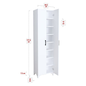 Beistellschrank Strömsund 177,5x48,5x32 cm in versch. Farben [en.casa]