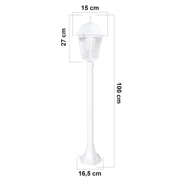 Außenleuchte Keighley E27 Metall Kunststoff in verschiedenen Farben [lux.pro]
