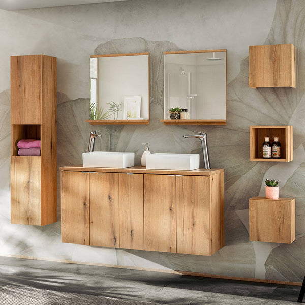 Badezimmer Regal Skelbolu 27x25x21 cm [en.casa]