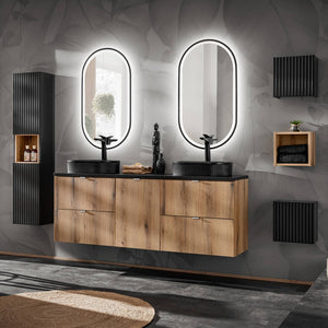 Badezimmer Regal Skelbolu 27x25x21 cm [en.casa]