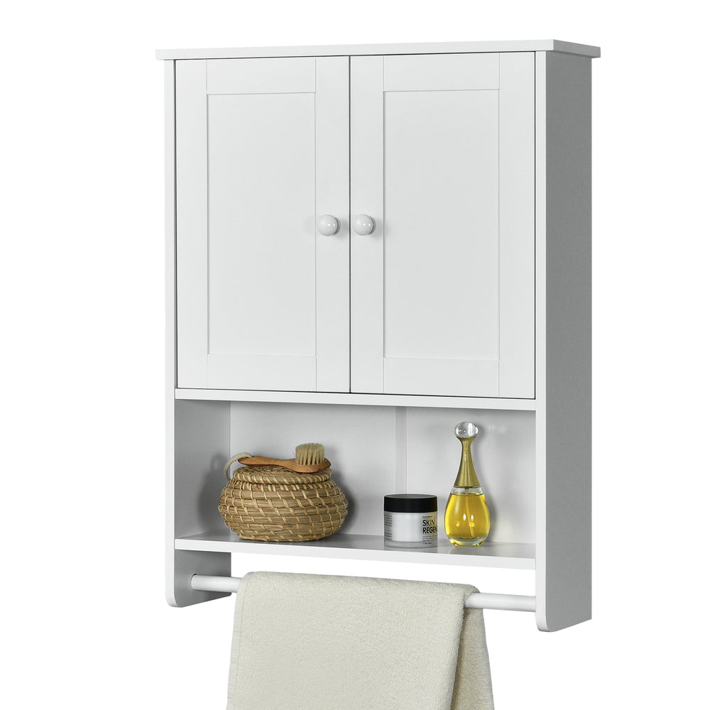 Badezimmerschrank Steyr 65x49x15 cm mit Handtuchhalter MDF versch. Farben en.casa - premiumXL