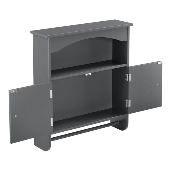 Badezimmerschrank Graz 61x53x15 cm mit Handtuchhalter versch. Farben MDF en.casa