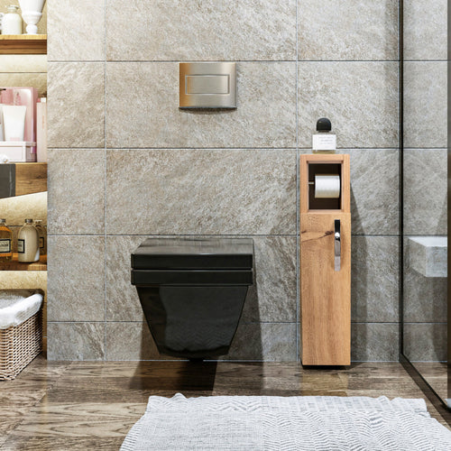 Badschrank Årjäng mit Toilettenpapierhalter 65x15x12cm in versch. Farben [en.casa]