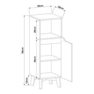Badezimmerschrank Overath Grau [en.casa]