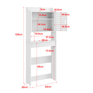 Badezimmerschrank Storfors 155x62x20 cm WPC en.casa