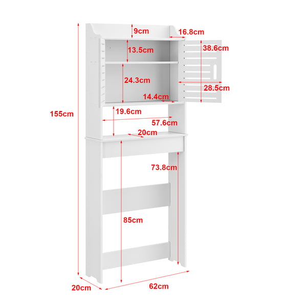 Badezimmerschrank Storfors 155x62x20 cm WPC en.casa