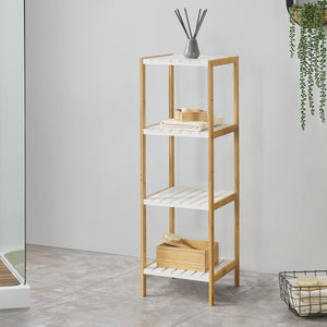 Badregal Balsfjord mit 3-4-5 Ablagen in versch. Größen Bambus [en.casa]