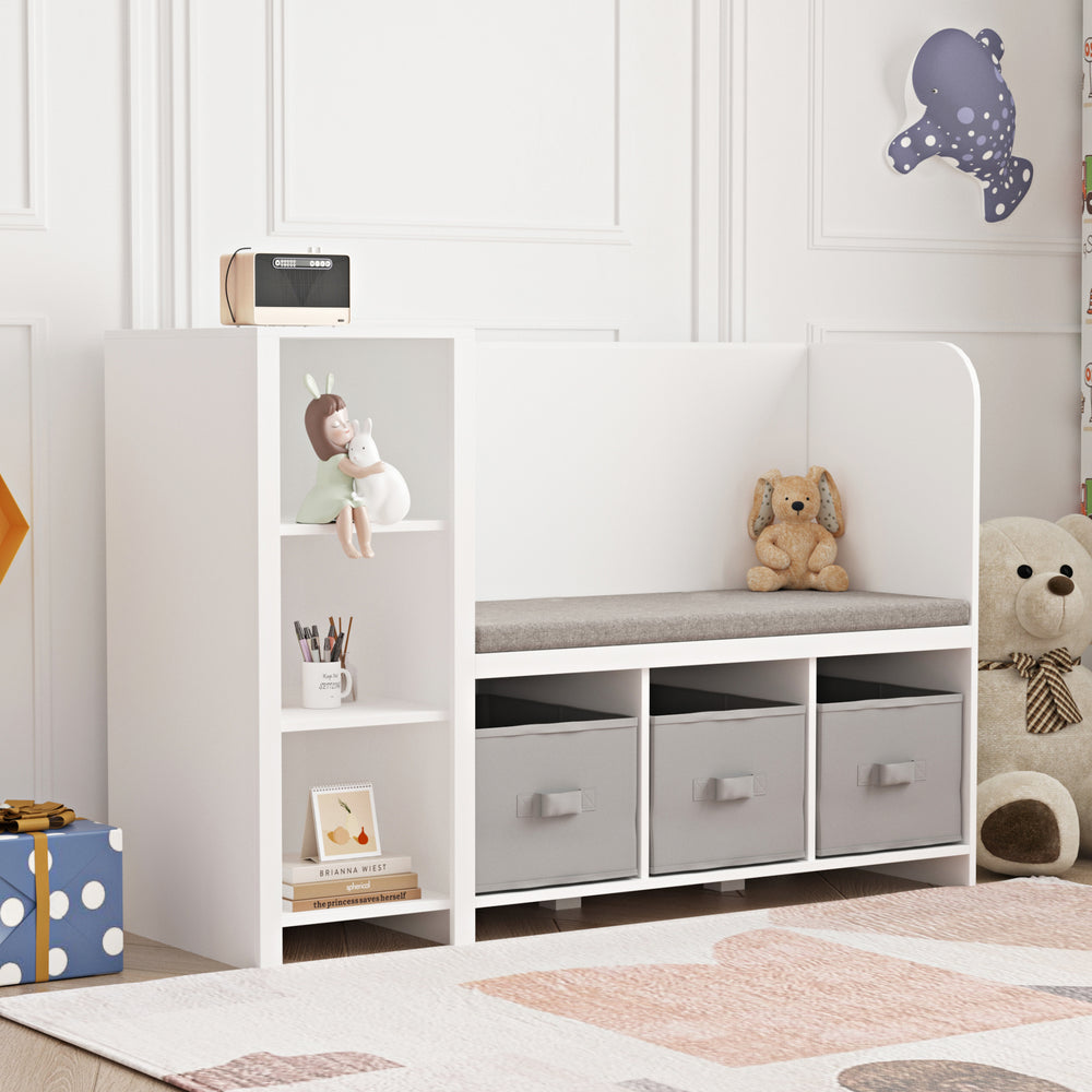 Kinderregal mit Sitzbank Høylandet [en.casa]