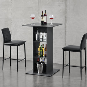 Bartisch Visby 110x70x70 cm mit 3 Regalfächern en.casa - premiumXL