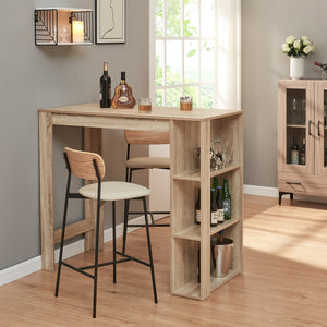 Bartisch Danderyd 120x60x106 cm mit 3 Ablagefächern [en.casa] - premiumXL