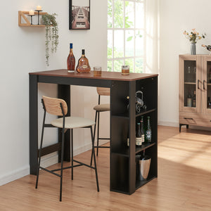 Bartisch Danderyd 120x60x106 cm mit 3 Ablagefächern [en.casa] - premiumXL