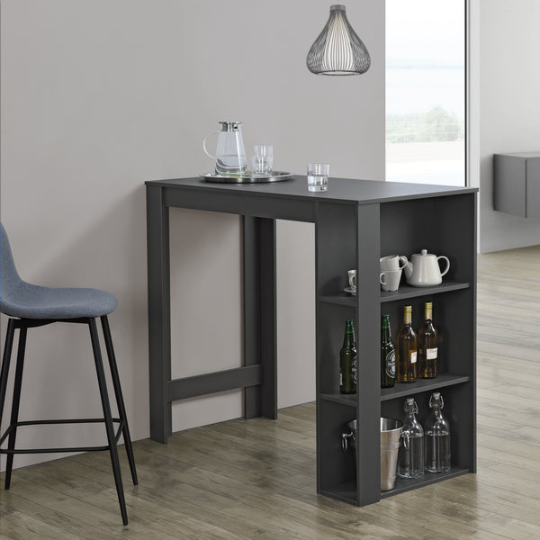 Bartisch Danderyd 120x60x106 cm mit 3 Ablagefächern [en.casa]