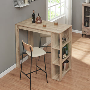 Bartisch Danderyd 120x60x106 cm mit 3 Ablagefächern [en.casa]