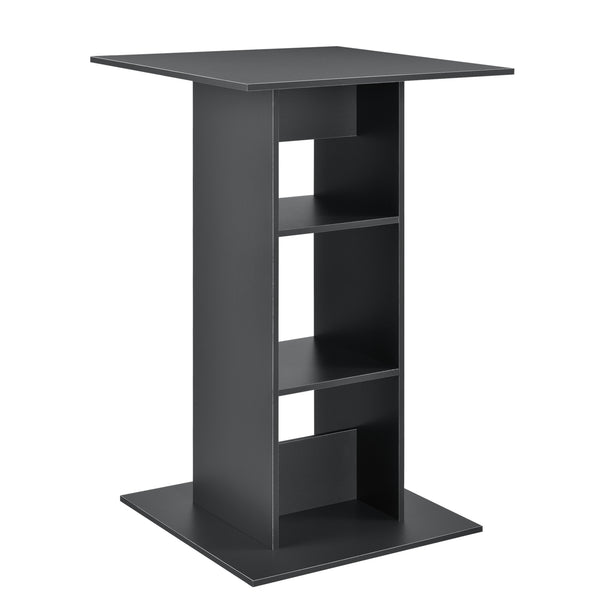 Bartisch Visby 110x70x70 cm mit 3 Regalfächern en.casa