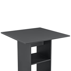 Bartisch Visby 110x70x70 cm mit 3 Regalfächern en.casa
